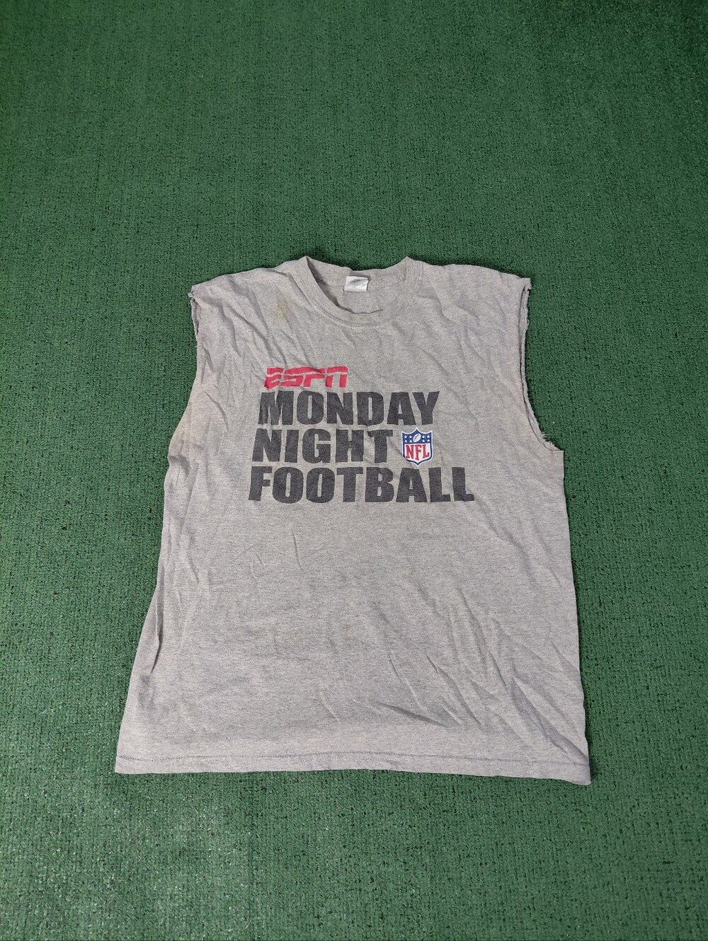 Vintage 2006 NFL ESPN Monday Night Football Promo GMC Gray Cutoff Sz Large